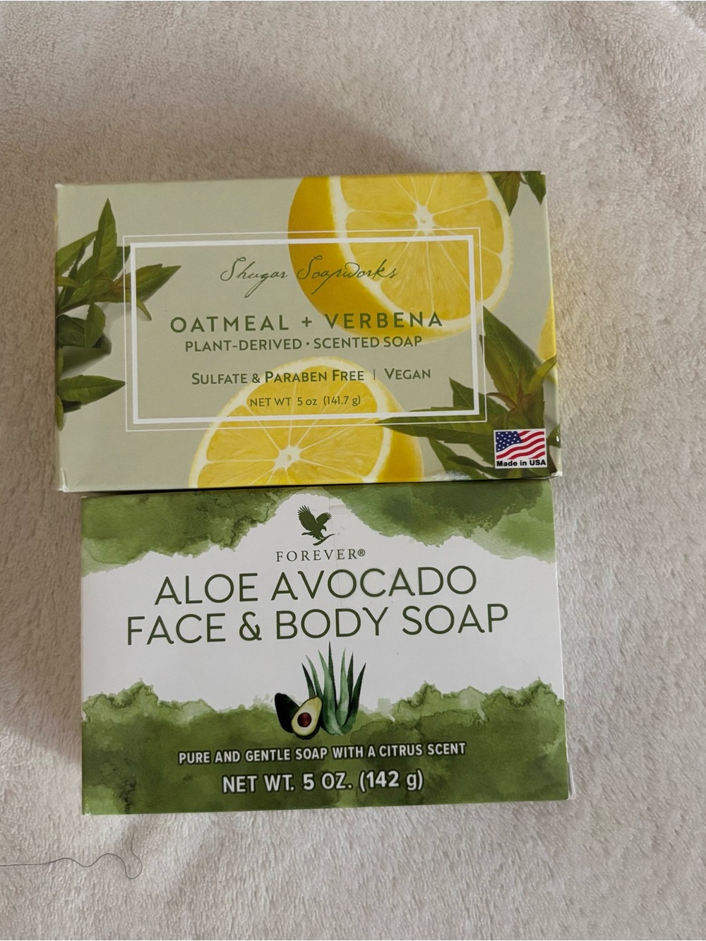Bundle Forever Aloe Avocado Face & Body Soap and oatmeal verbena